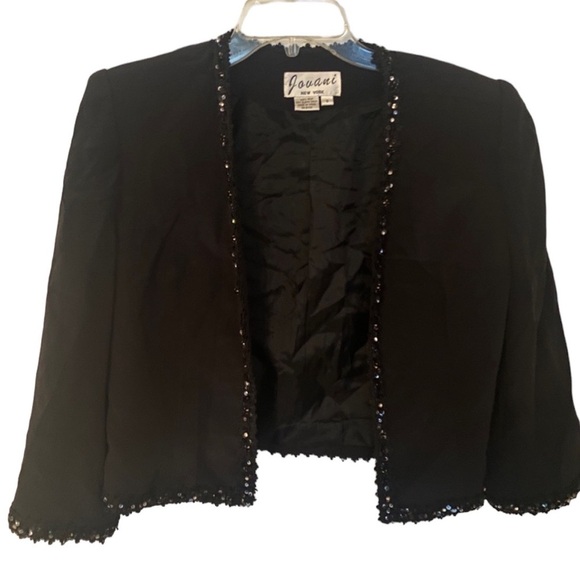 Jovani Blazer Black with Sequins - Picture 1 of 5